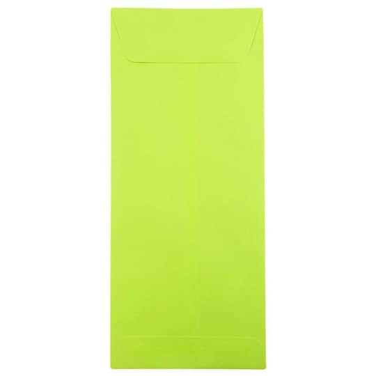JAM Paper 5" x 11.5" Ultra Lime Green Policy Business Envelopes